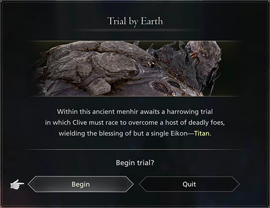 Initiating the Trial by Earth at the Chronolith