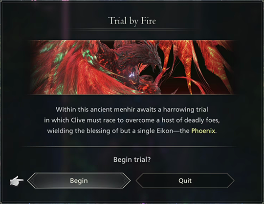 Initiating the Trial by Fire at the Chronolith