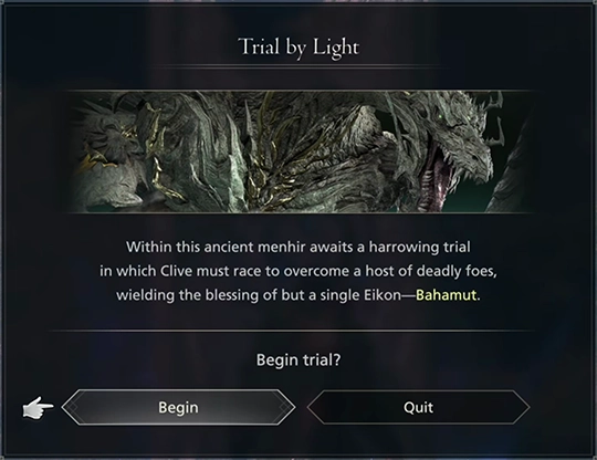 Initiating the Trial by Light at the Chronolith