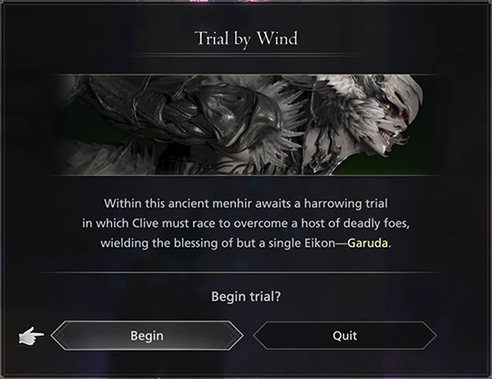 Initiating the Trial by Wind at the Chronolith