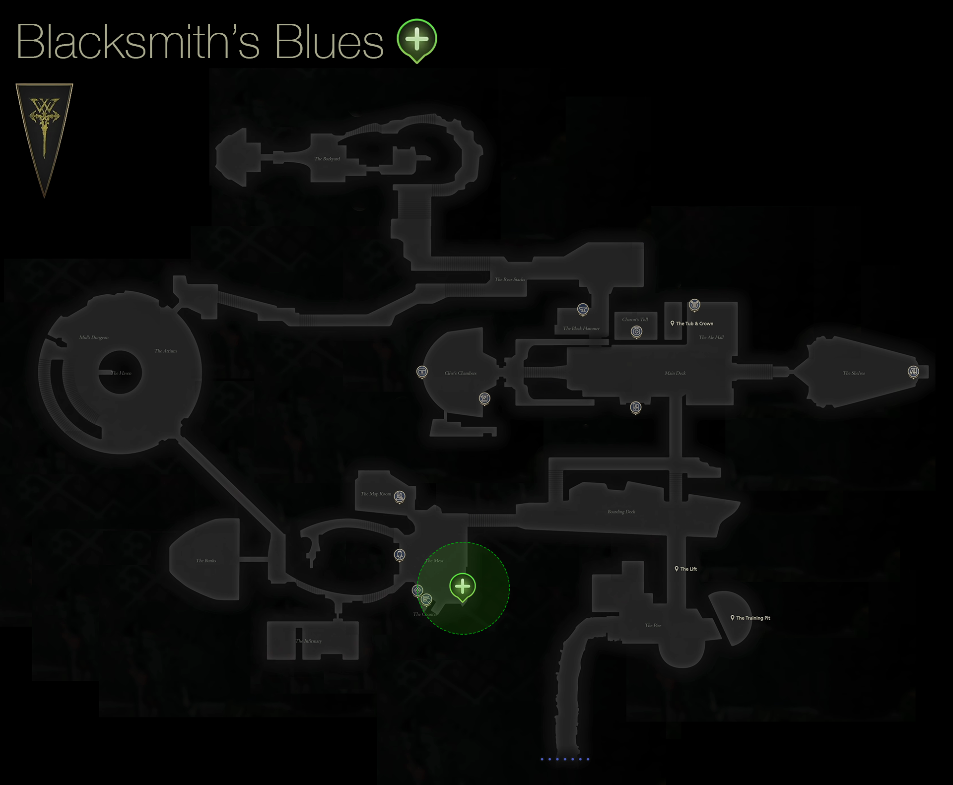 Map showing the location of August in the Hideaway