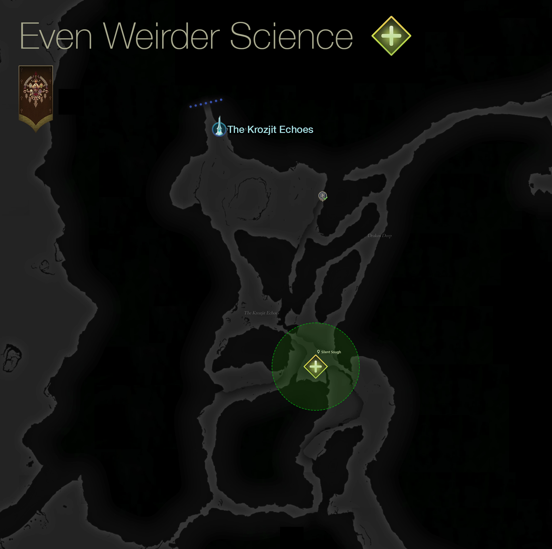 Map showing the location of the Spherical Echoes in the Silent Sough area of Dhalmekia