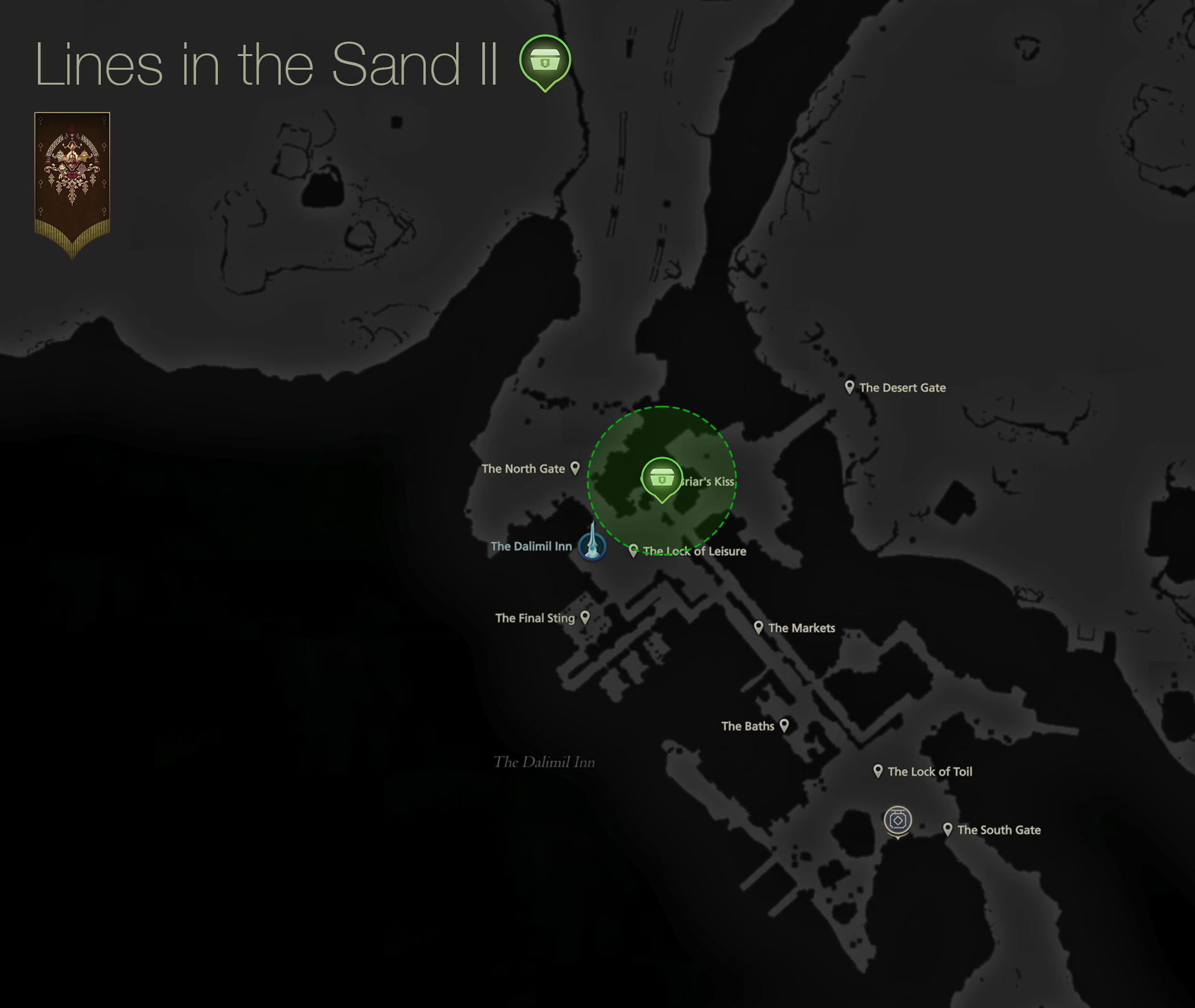 Map showing the location of L’ubor near the Briar’s Kiss at the Dalimil Inn