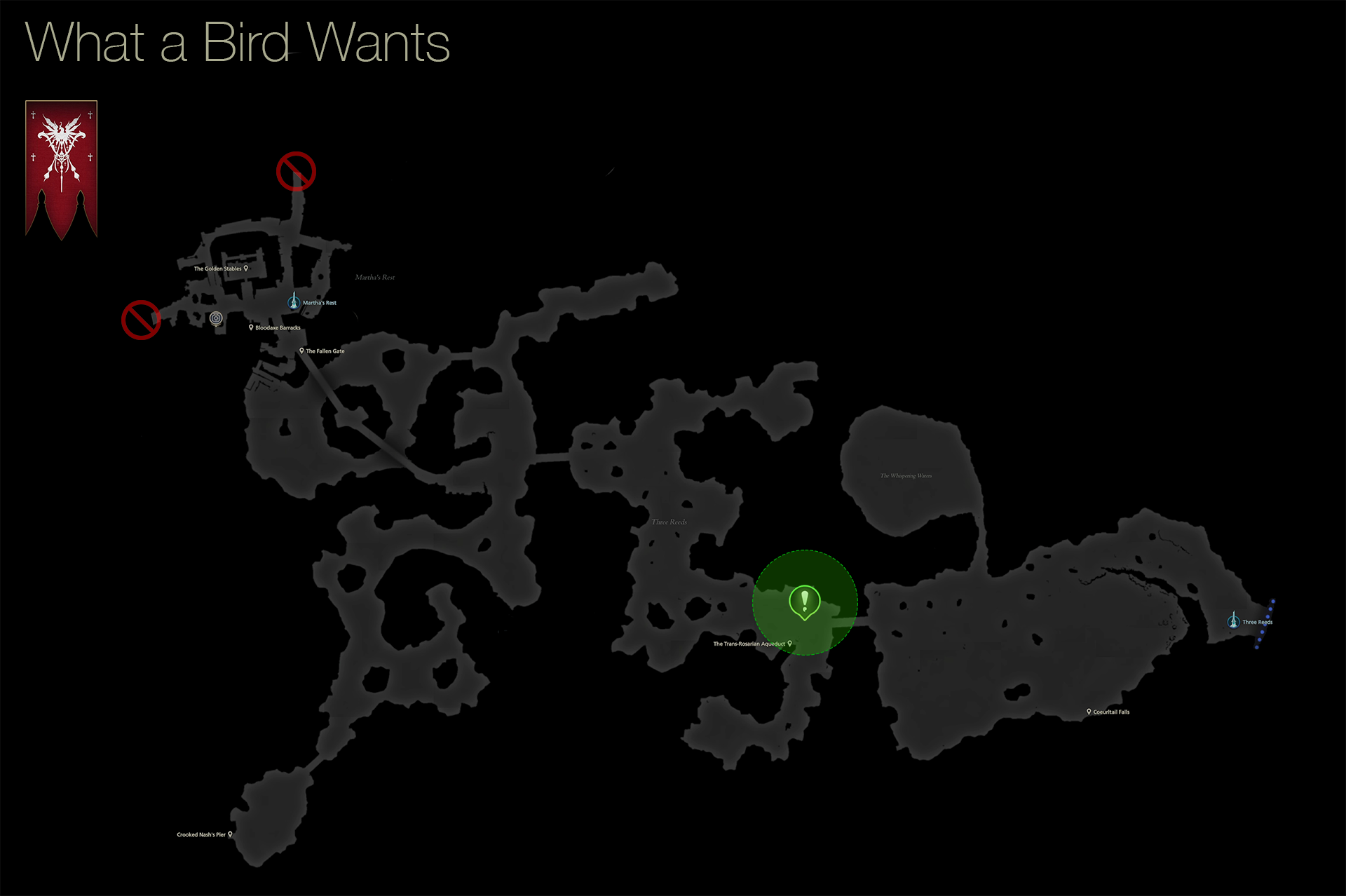 Map showing the location of Rowan in Three Reeds in Rosaria