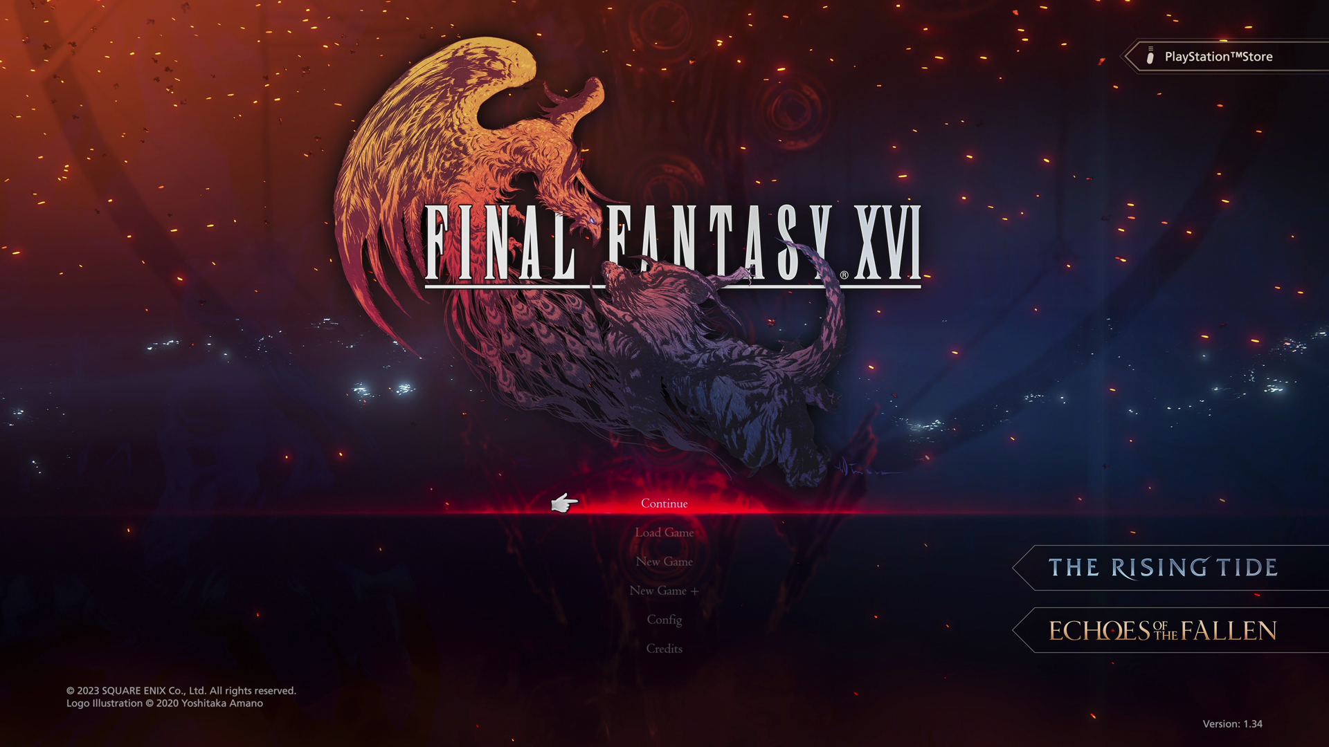 The title screen for Final Fantasy XVI