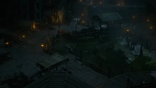 Approaching Caer Norvent from the Norvent Valley at night