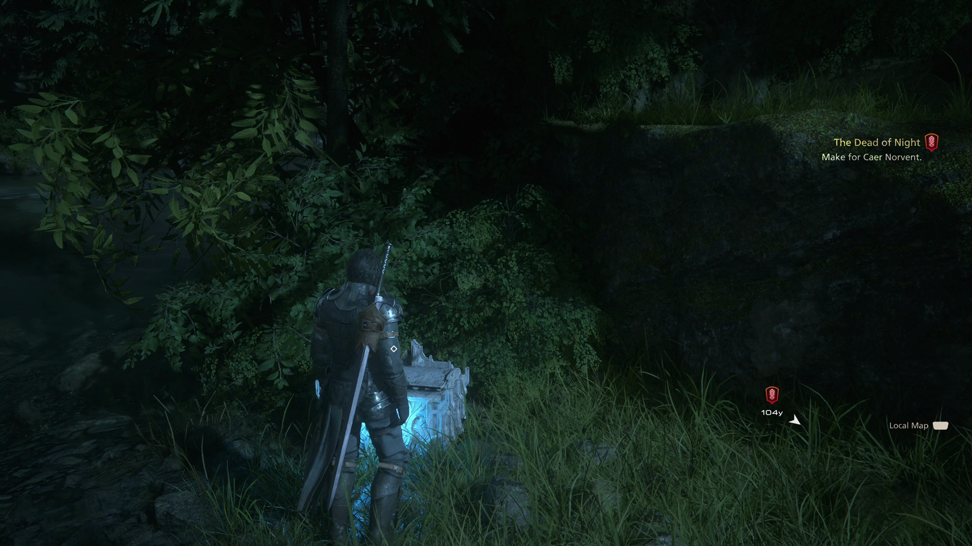 Opening the treasure coffer to pick up a Meteorite