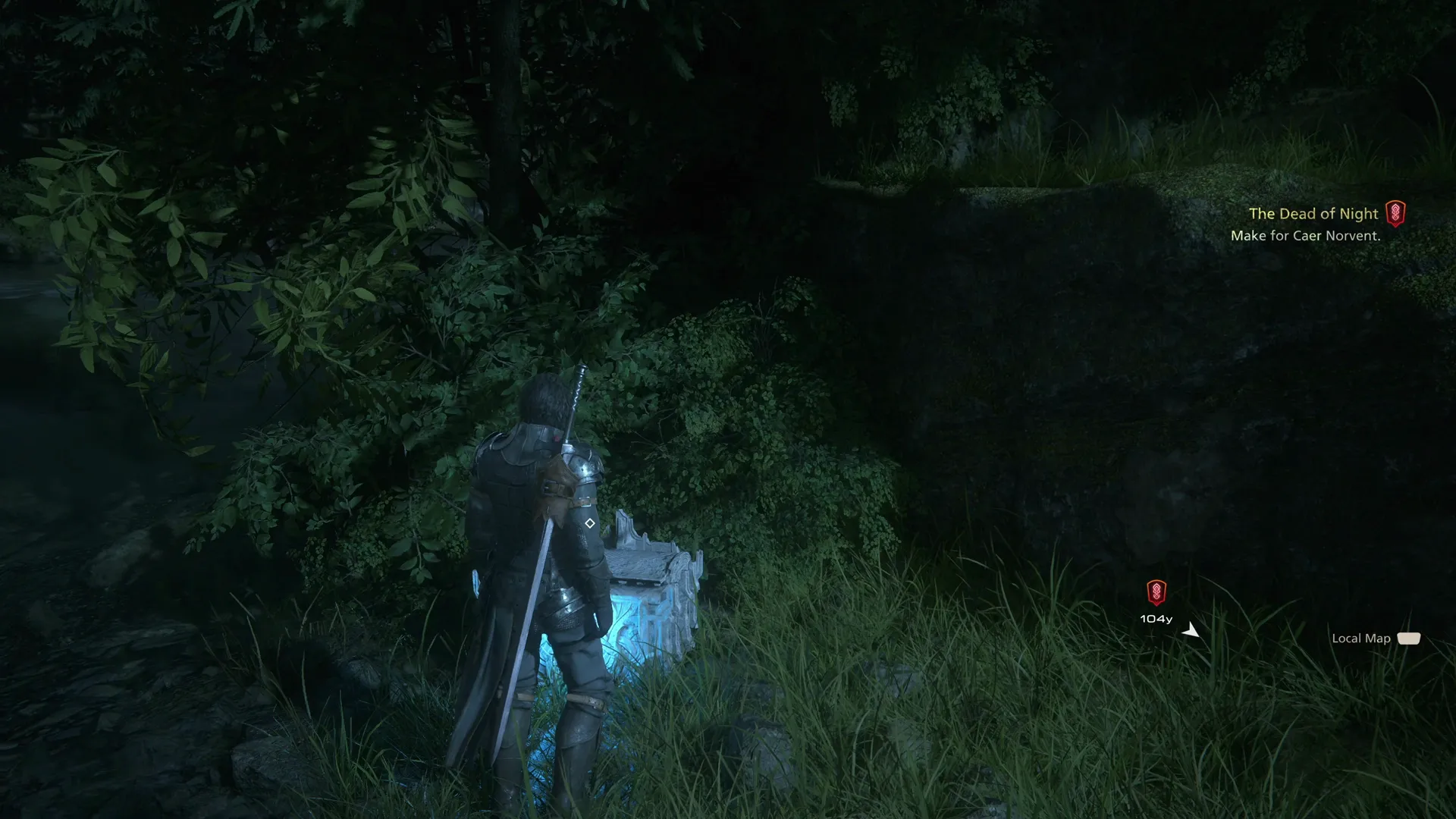 Opening the treasure coffer to pick up a Meteorite