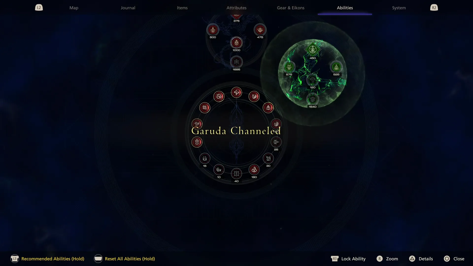 Unlocking and channeling Garuda Eikon abilities