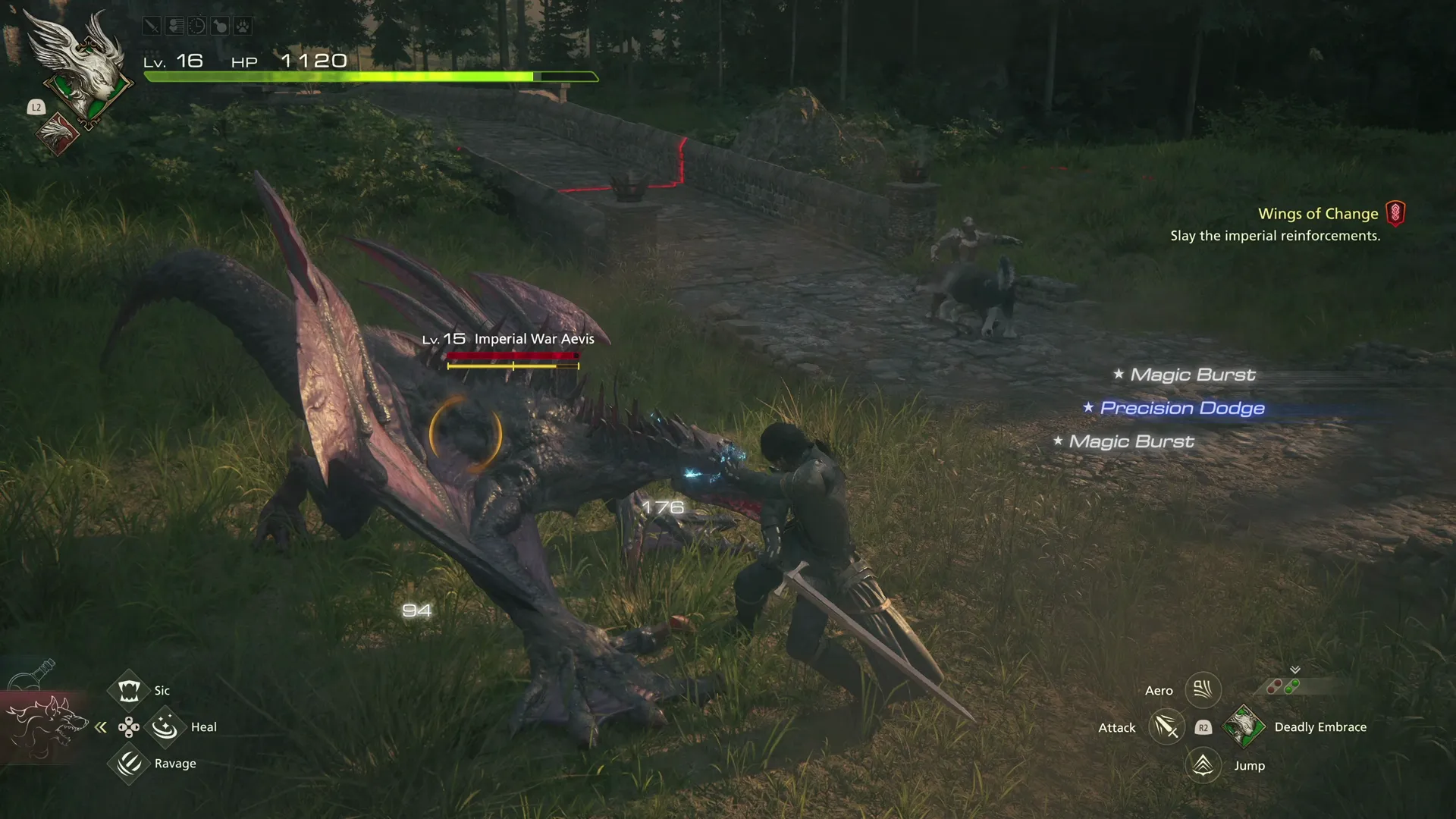 Clive battling an Imperial War Aevis