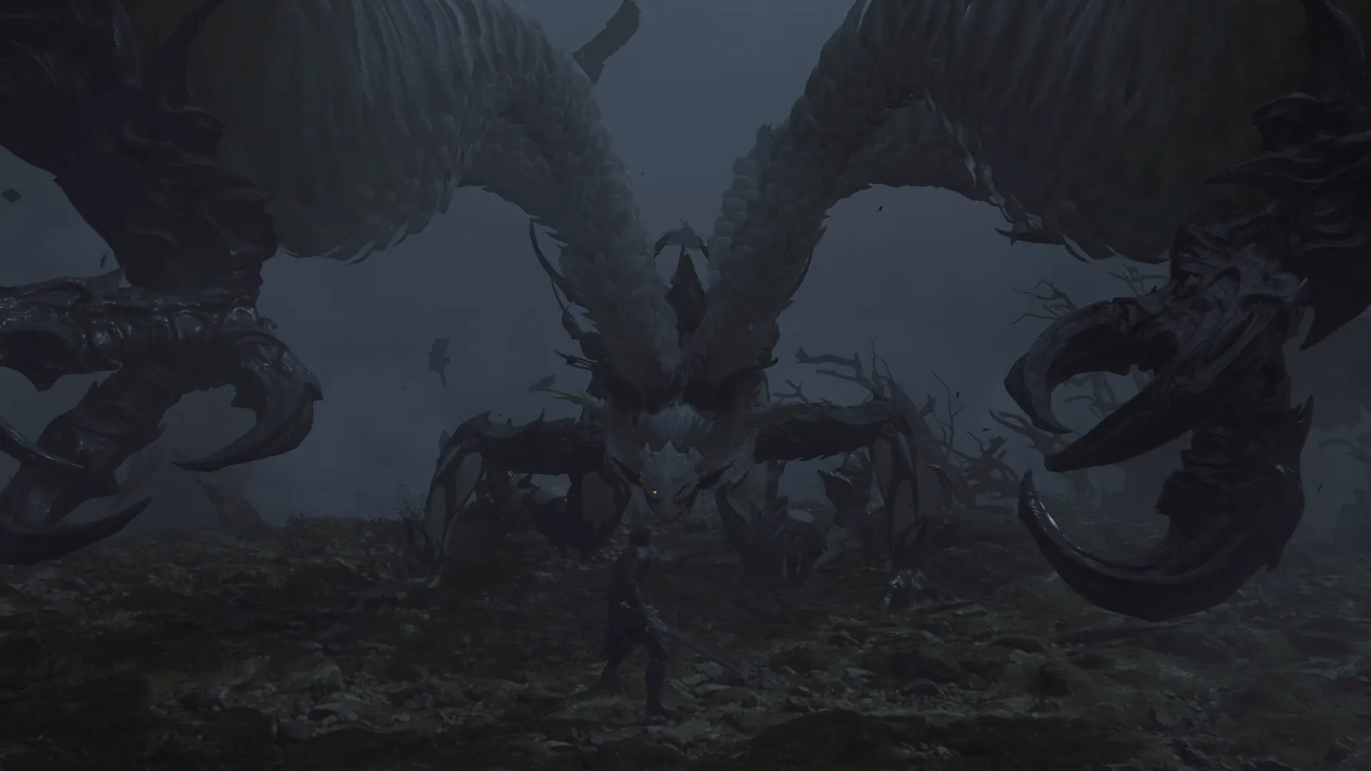 Opening cinematic of Clive preparing to battle Garuda