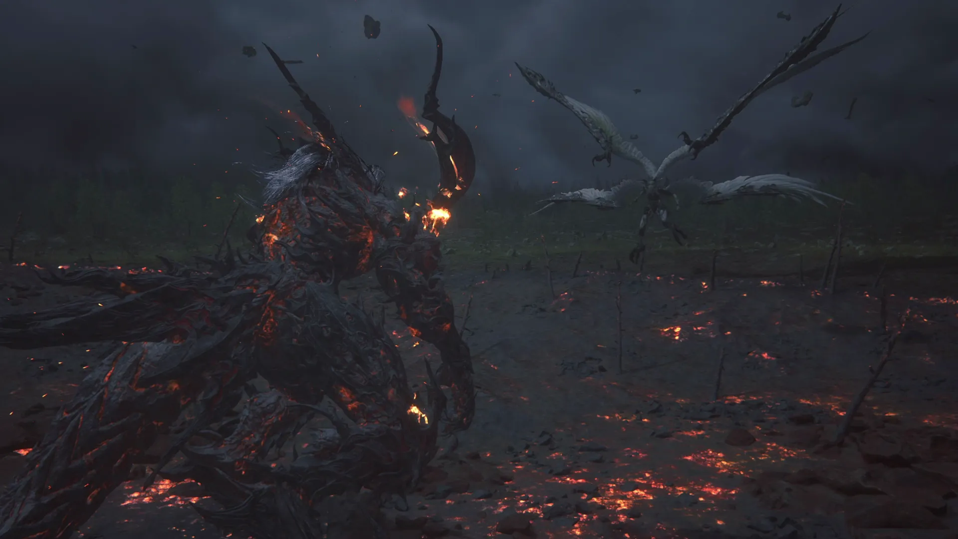 Eikonic battle with Clive emodying Ifirt against Garuda