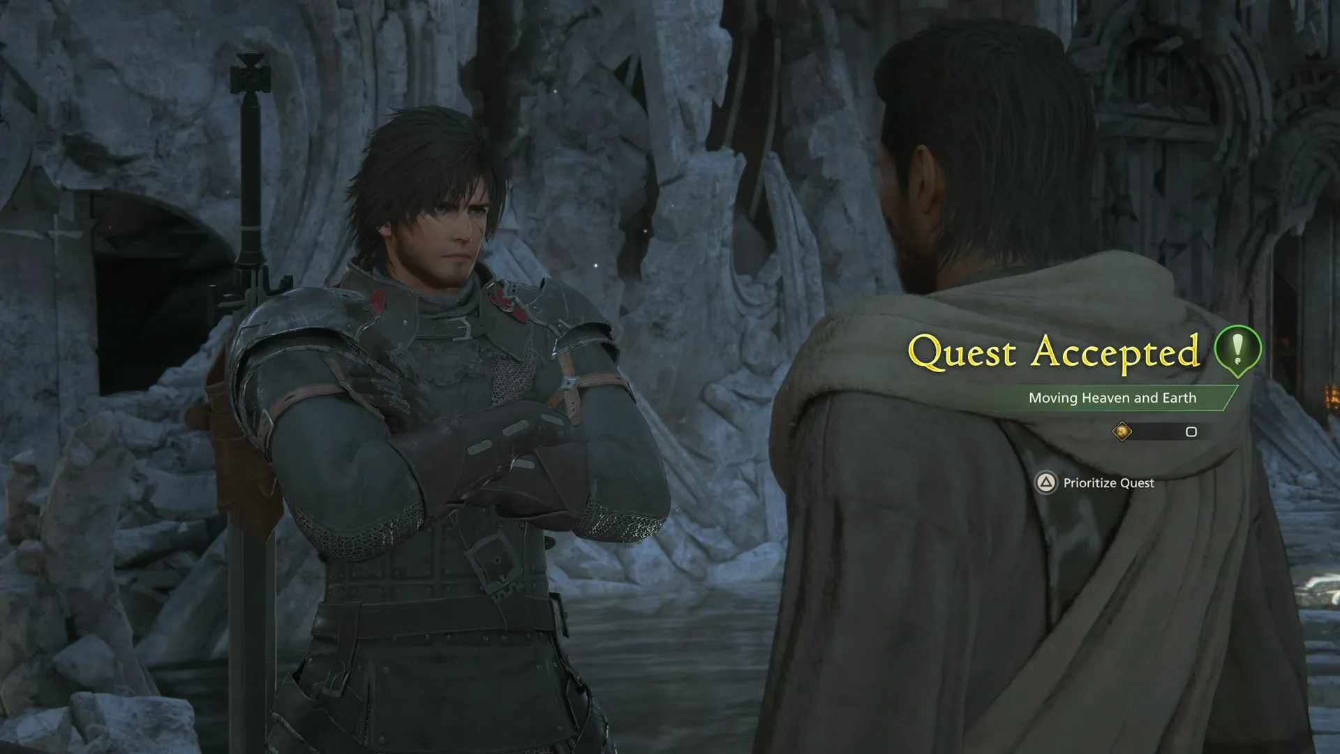 Accepting the Moving Heaven and Earth Optional Quest from Bohumil in the Hideaway