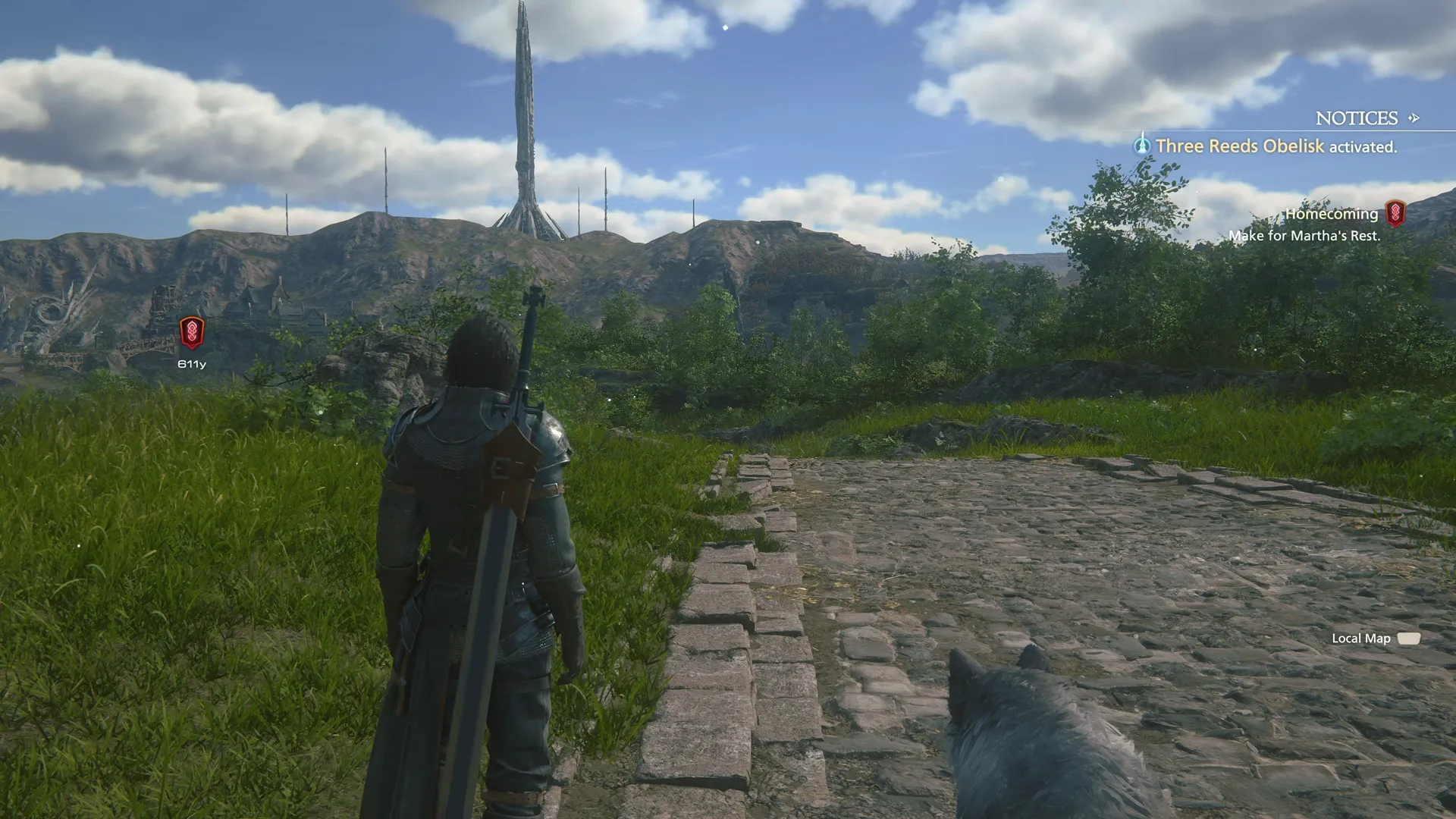 Walking along the Three Reeds pathway in Rosaria