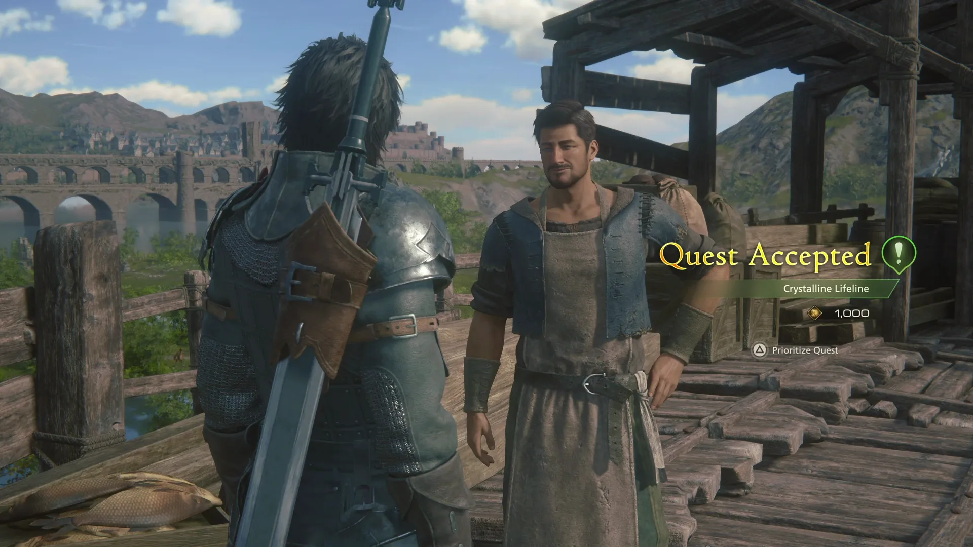 Crystalline Lifeline Quest Accepted from Clarke