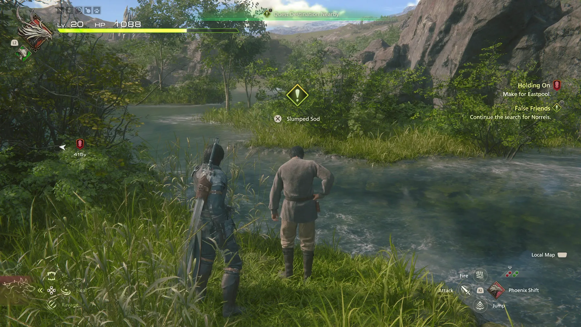 Finding the Slumped Sod to complete the quest