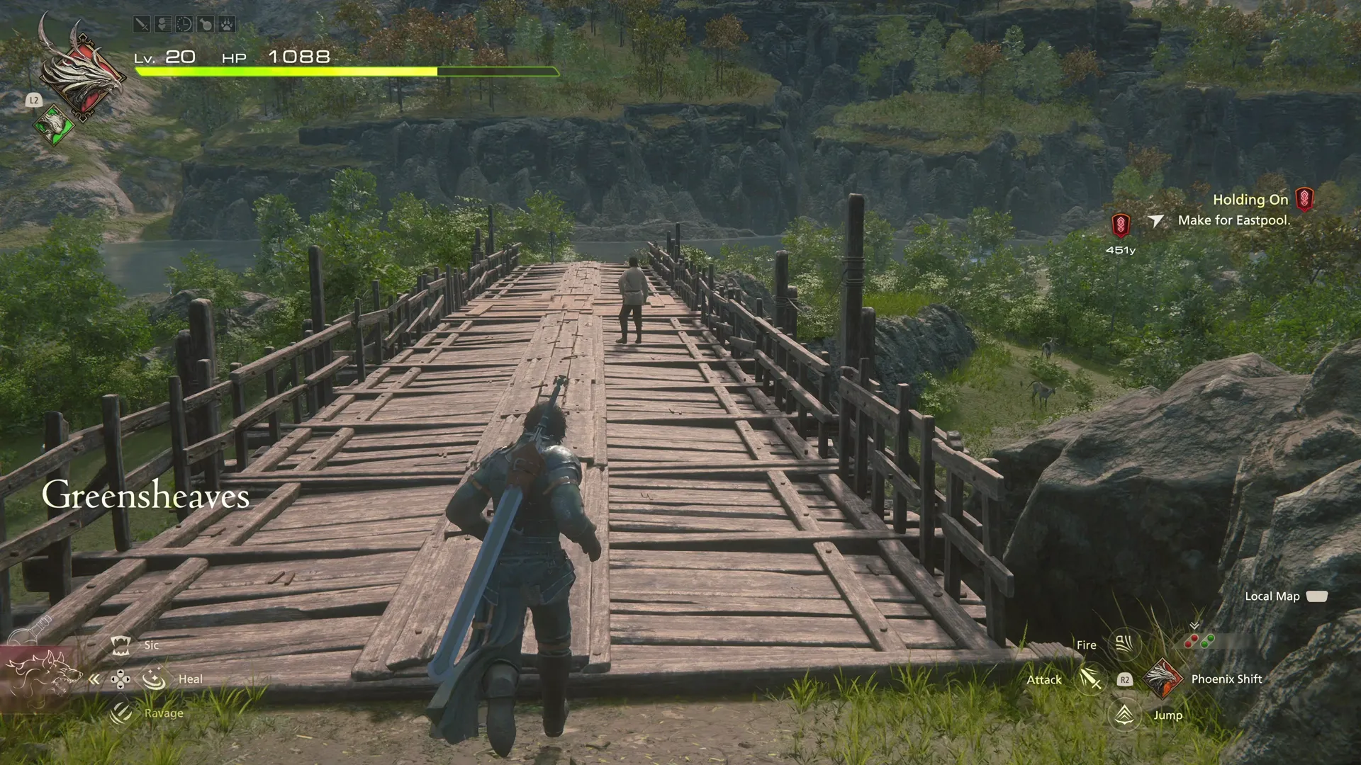 Crossing the bridge into Greensheaves
