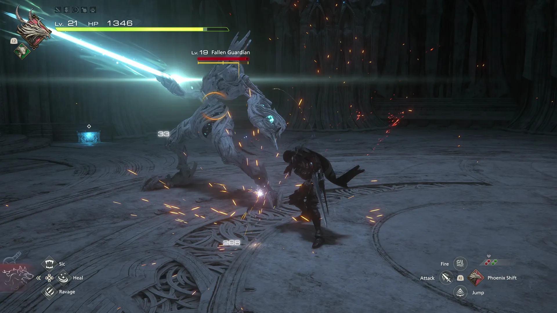 Battle against a Fallen Guardian