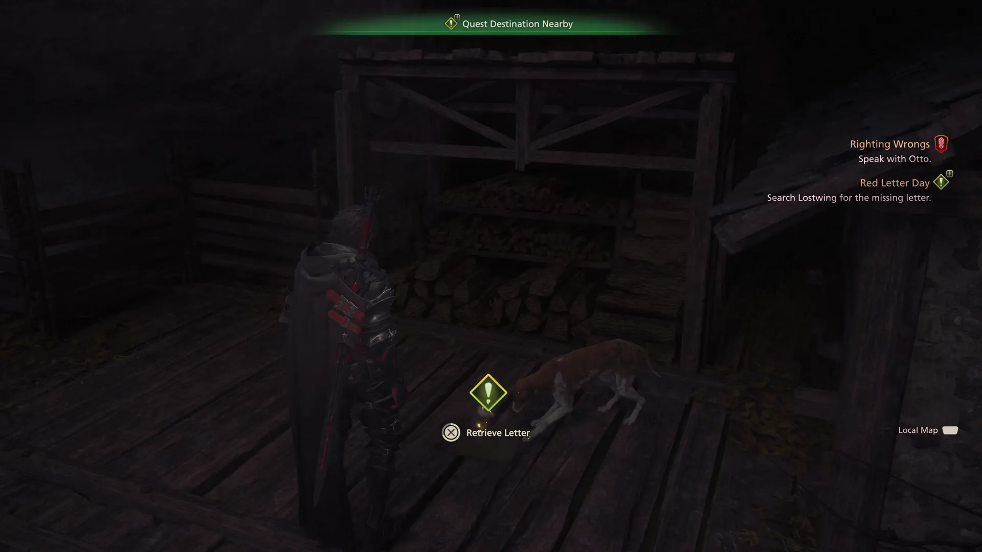 Retrieving the last letter from the dog