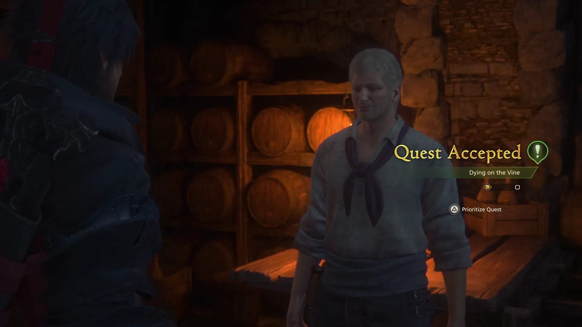 Accepting the Dying on the Vine Optional Quest from Emile in Lostwing