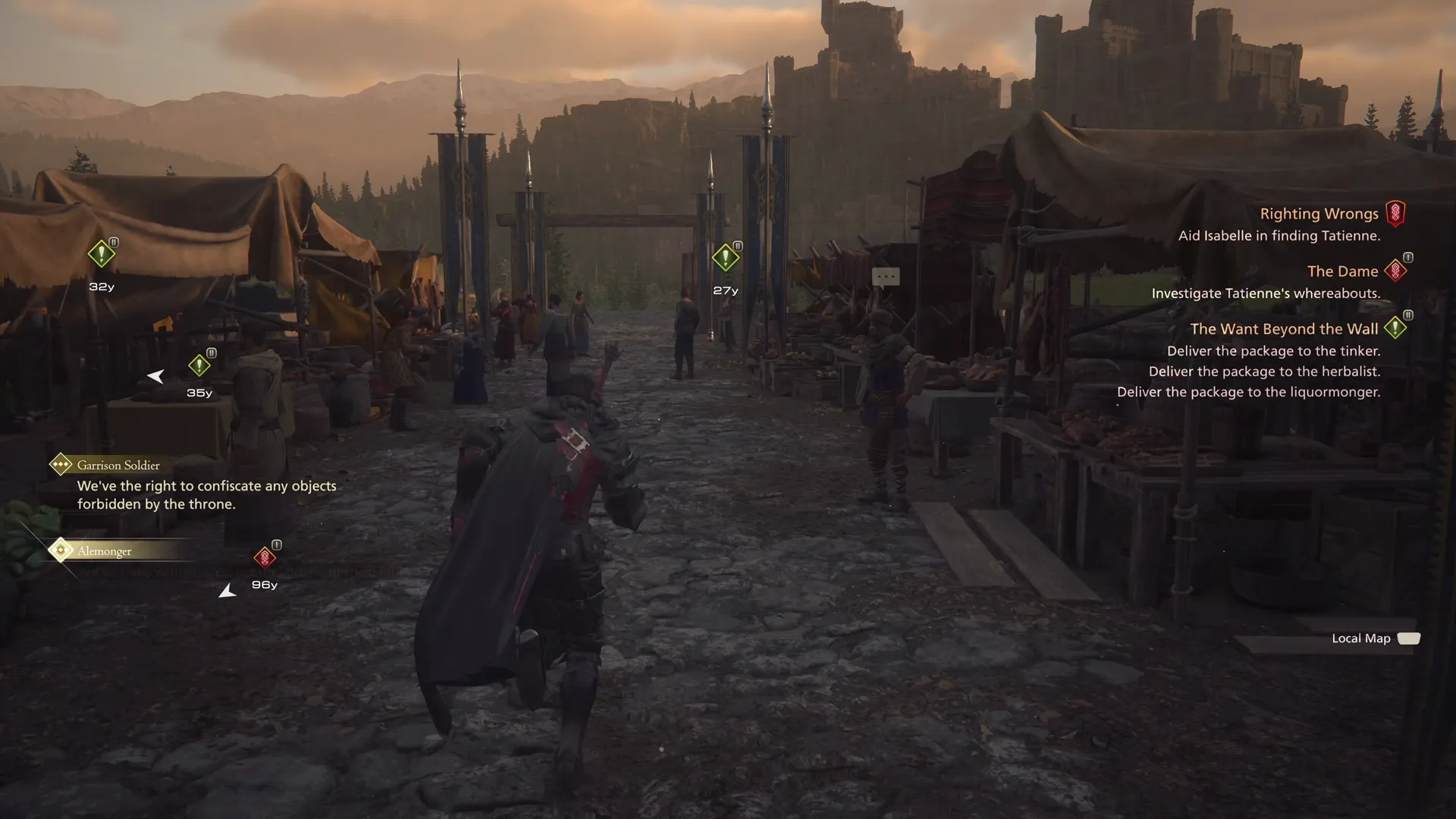 Entering Northreach Markets just before you deliver any of the packages to the people / quest objectives