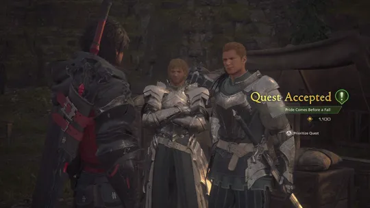 Accepting the Pride Comes Before a Fall Optional Quest from the soldiers at Northreach