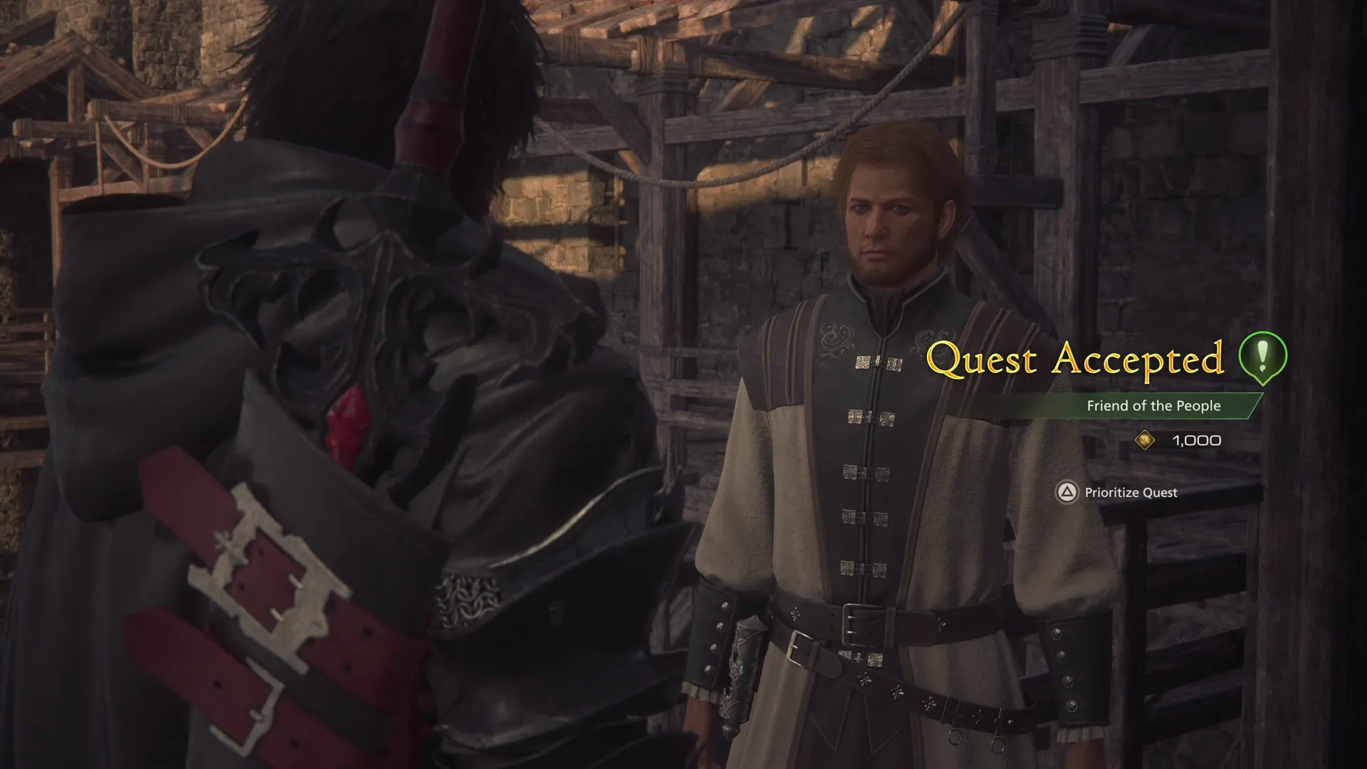 Accepting the Friend of the People Optional Quest from Mathieu