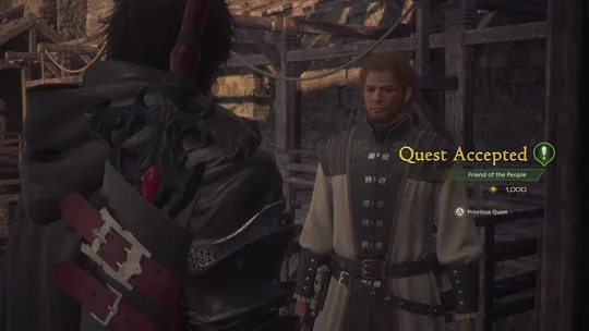 Accepting the Friend of the People Optional Quest from Mathieu in Northreach