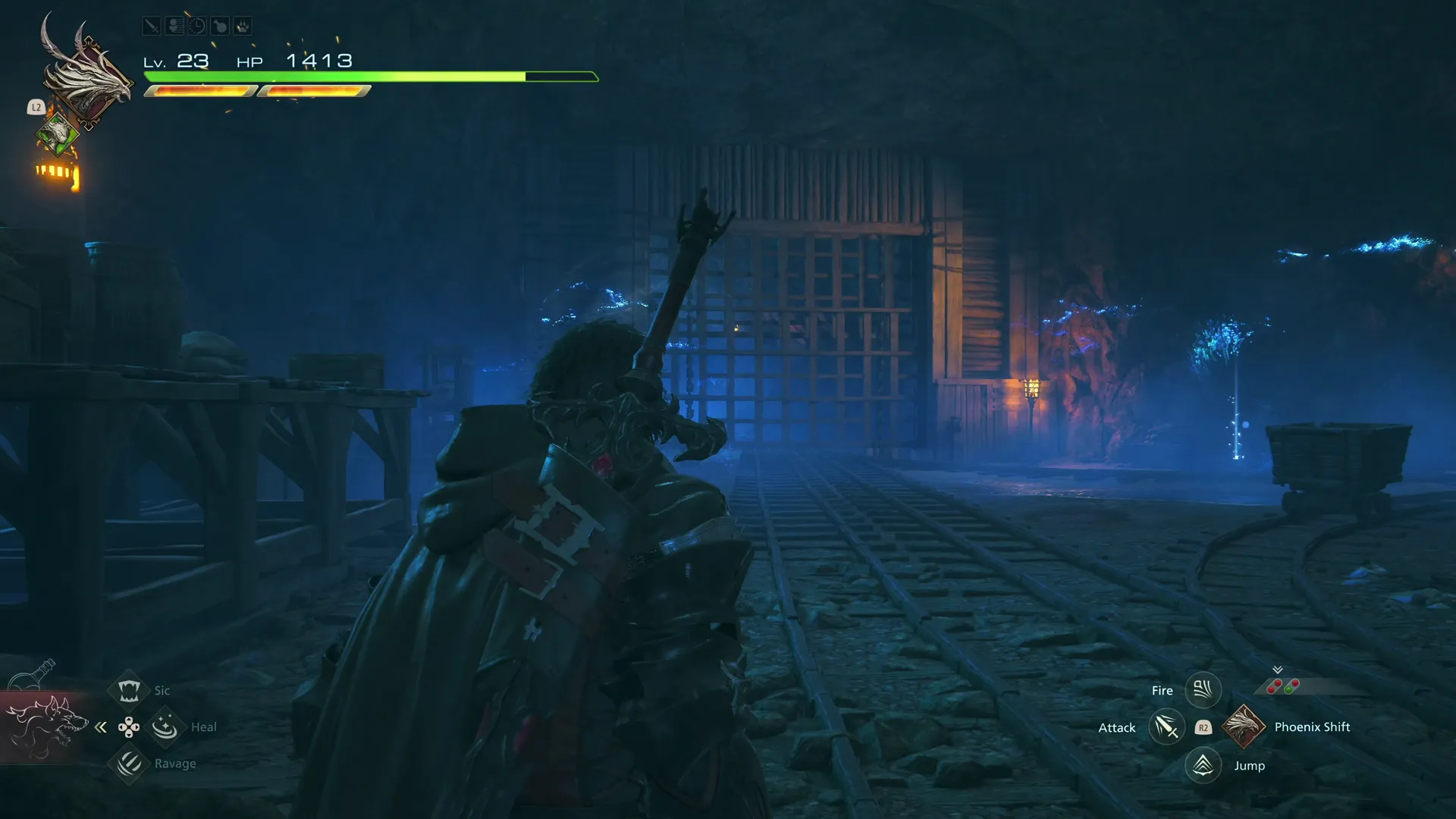 Clive reaching the split pathway