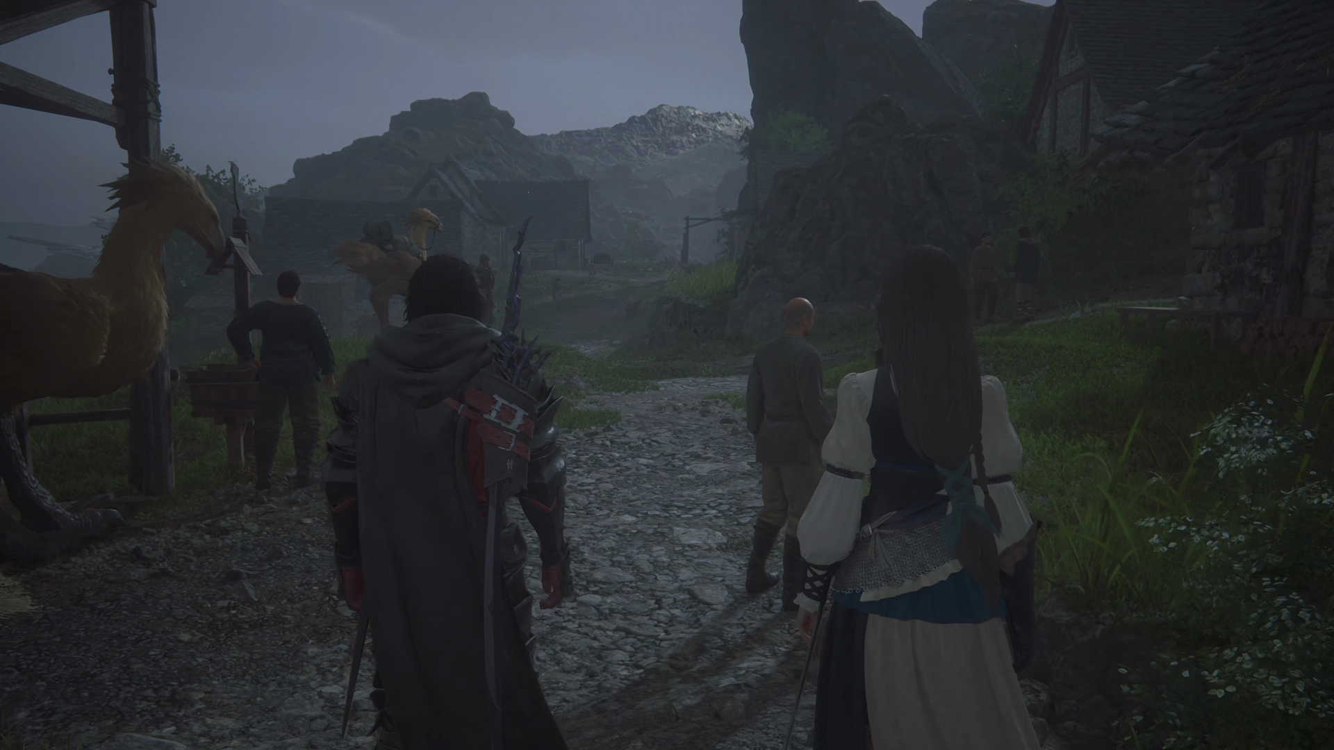 Clive and Jill arriving in the town of Amber