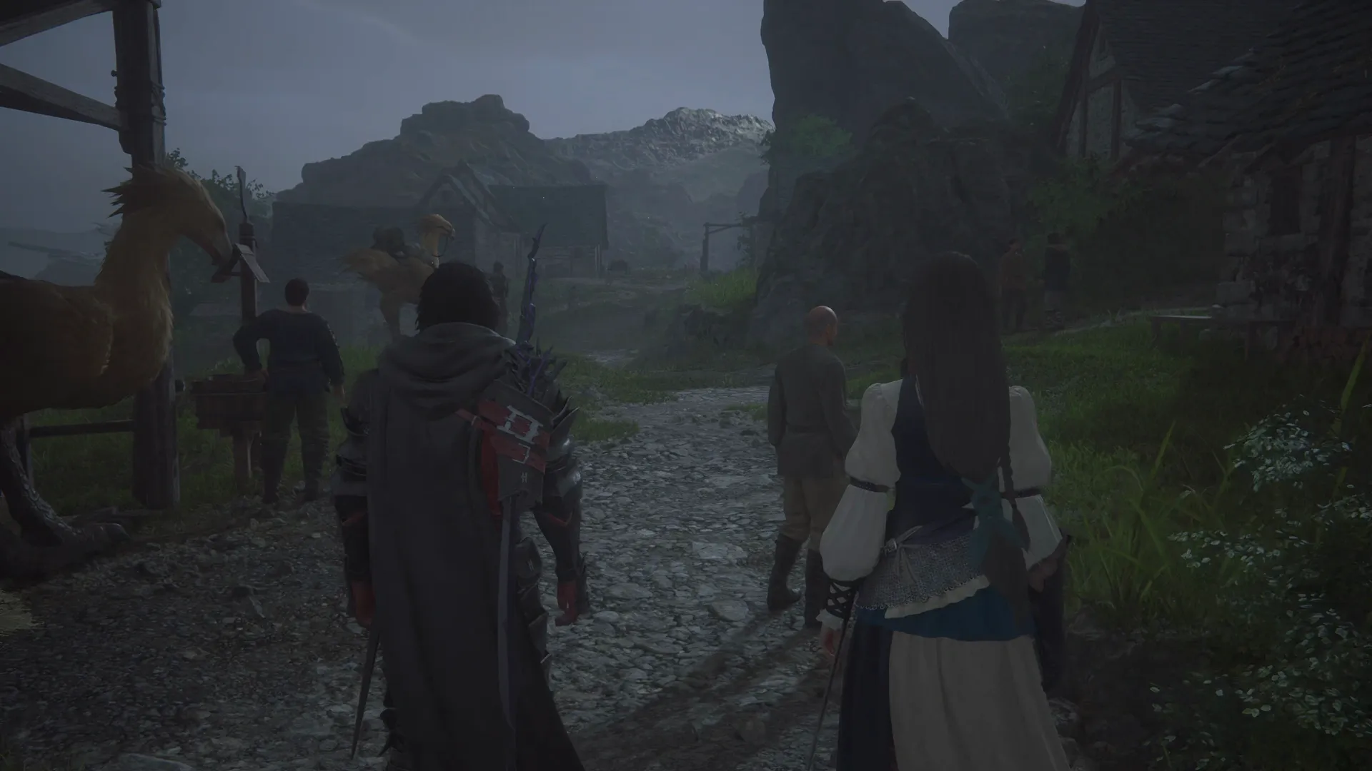 Clive and Jill arriving in the town of Amber