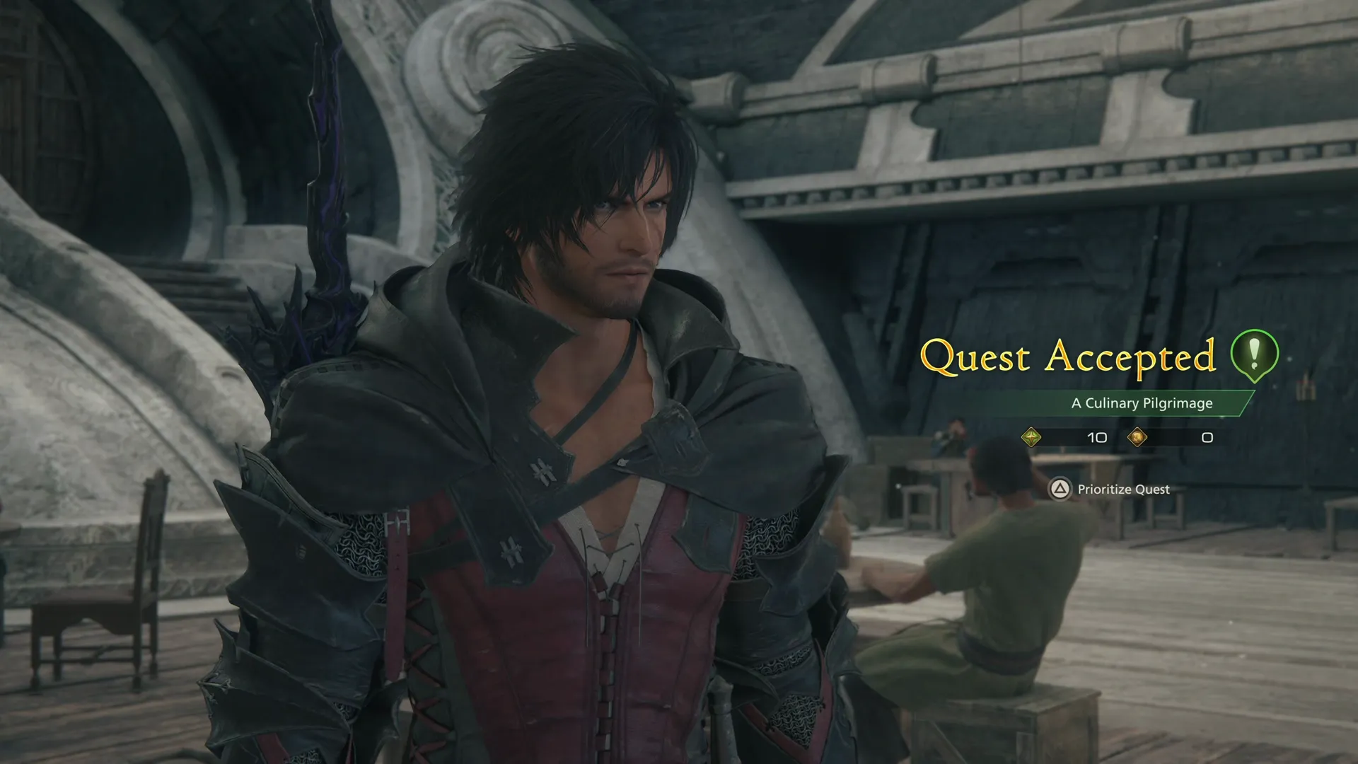 Clive accepting A Culinary Pilgrimage from Yvan in the Ale Hall of the Hideaway