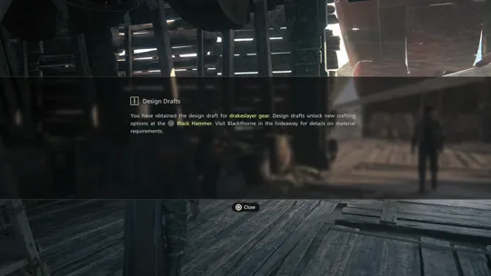 Obtaining the design drafts at the Black Hammer