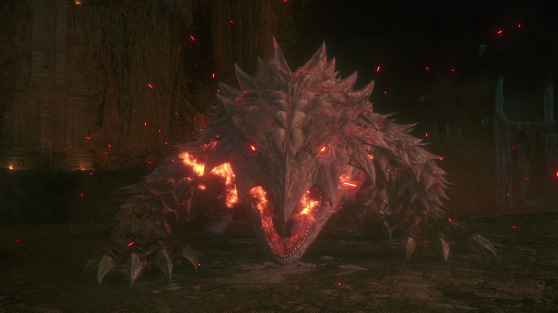 Opening cinematic and close-up of the Flame Lizard