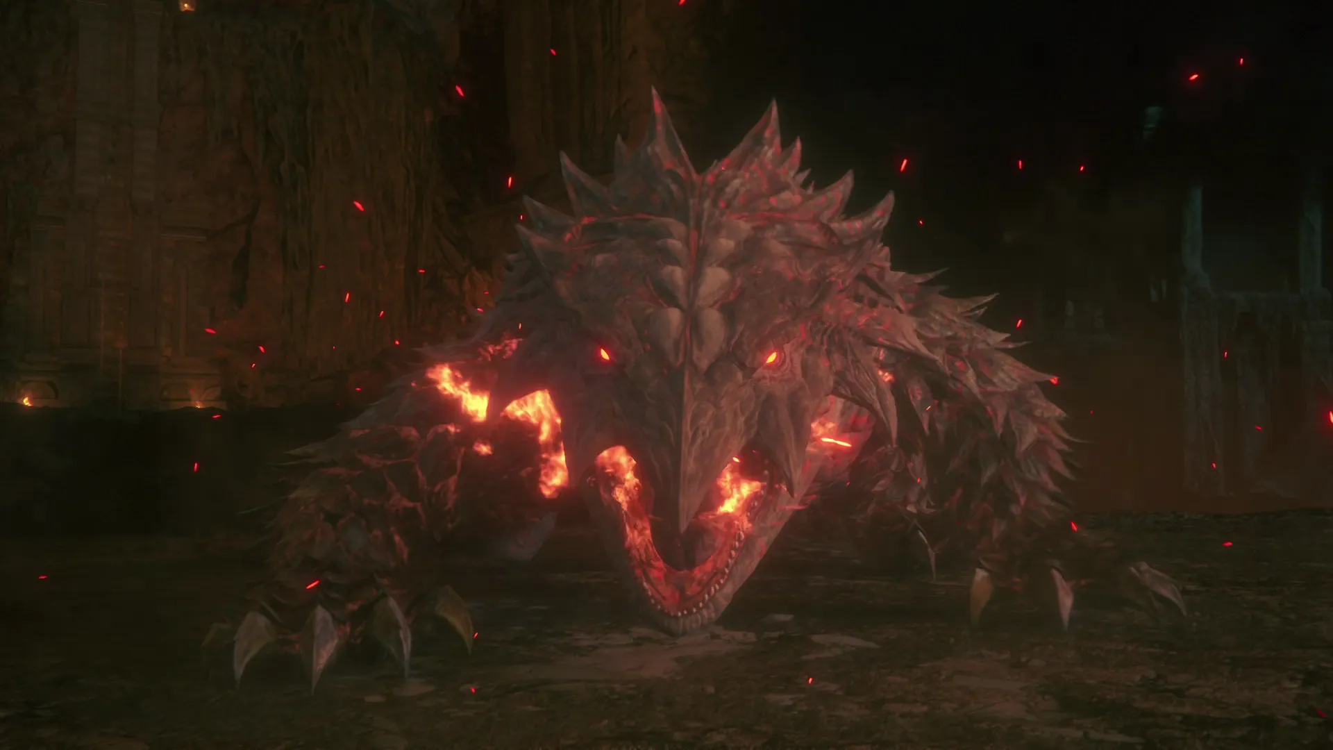 Opening cinematic and close-up of the Flame Lizard