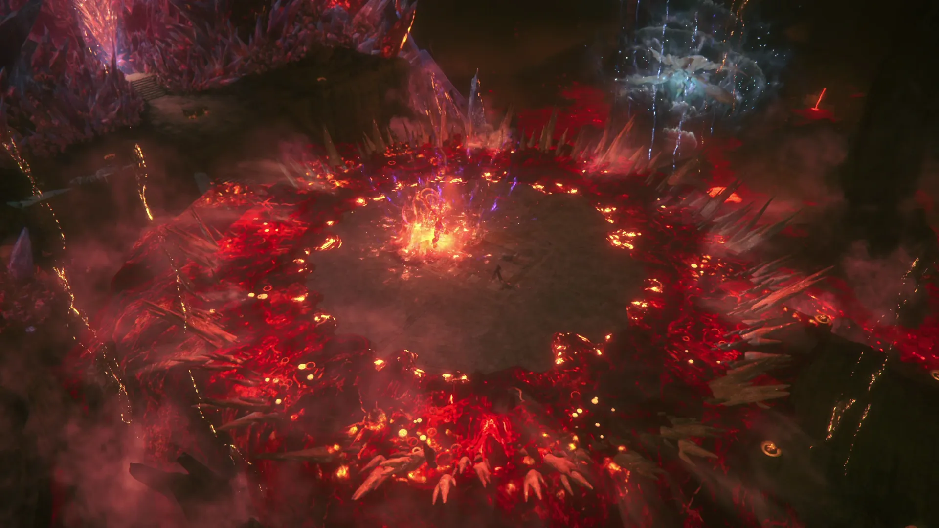 Liquid Flame using its Swelter attack which closes the lava in closer on to the battlefield