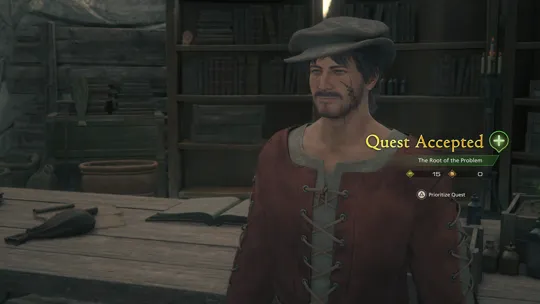 Accepting the Root of the Problem Optional Quest from Nigel in the backyard of the Hideaway