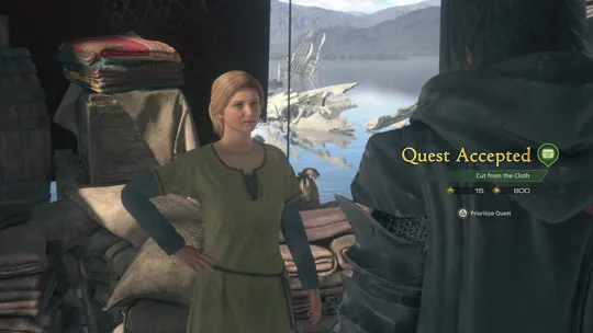 Accepting the Cut from the Cloth Optional Quest from Hortense in the Hideaway