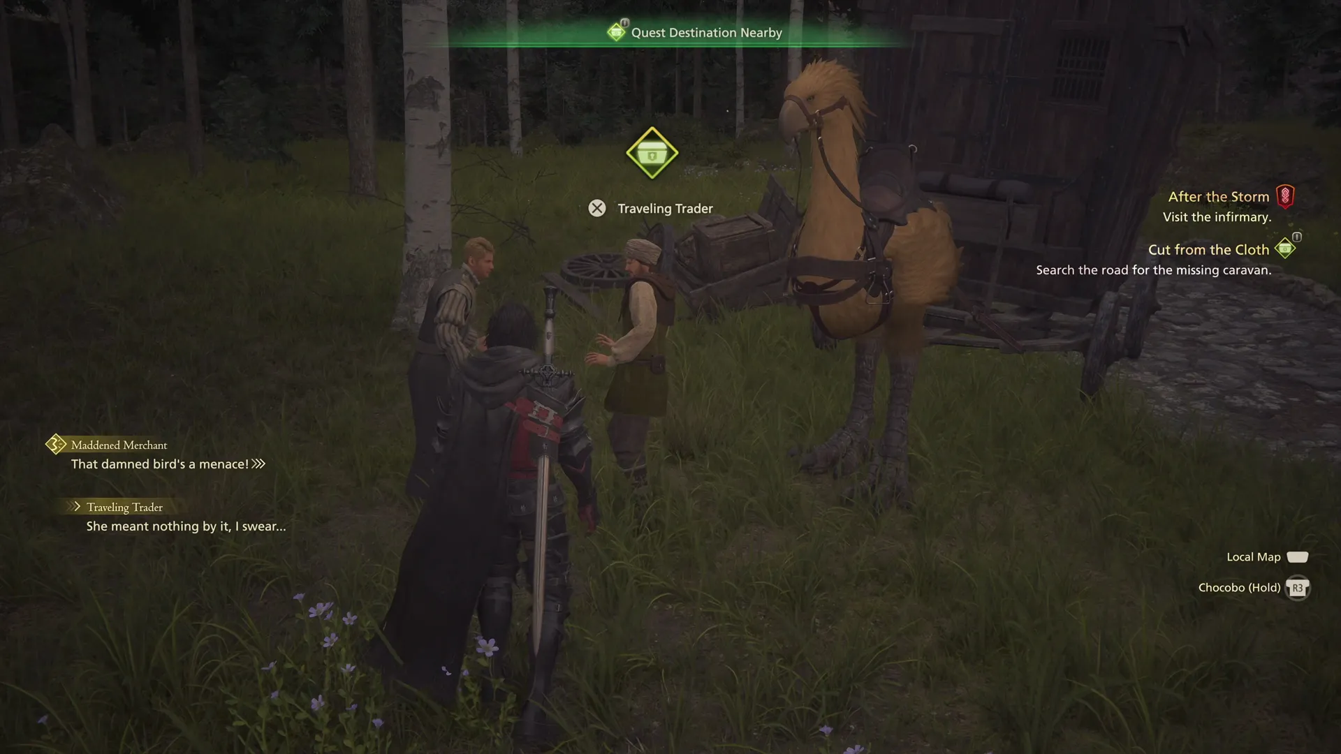 Speaking to the Traveling Trader in Glorieuse