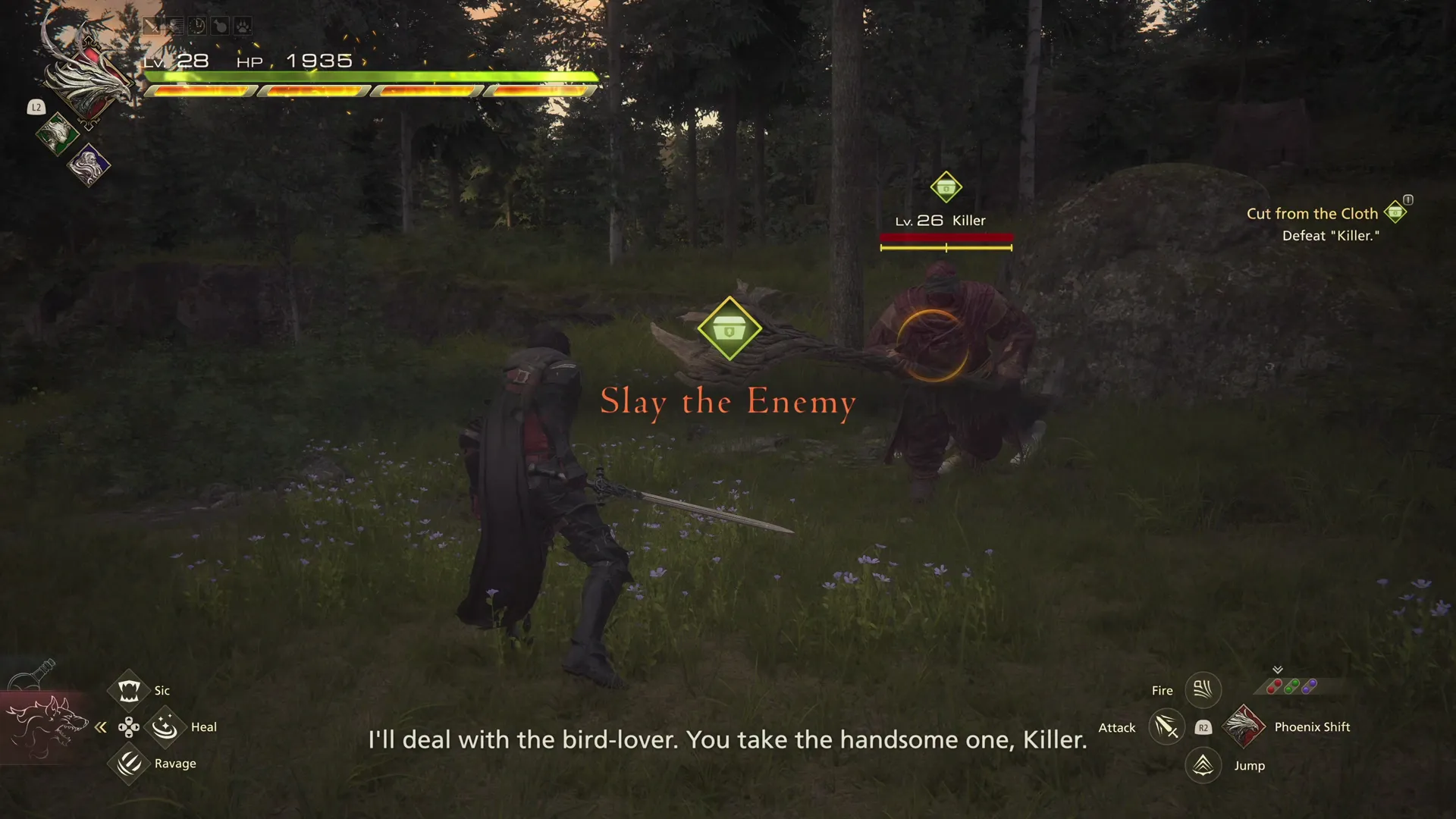 Defeating Killer in order to recover the Bundle of Cloth