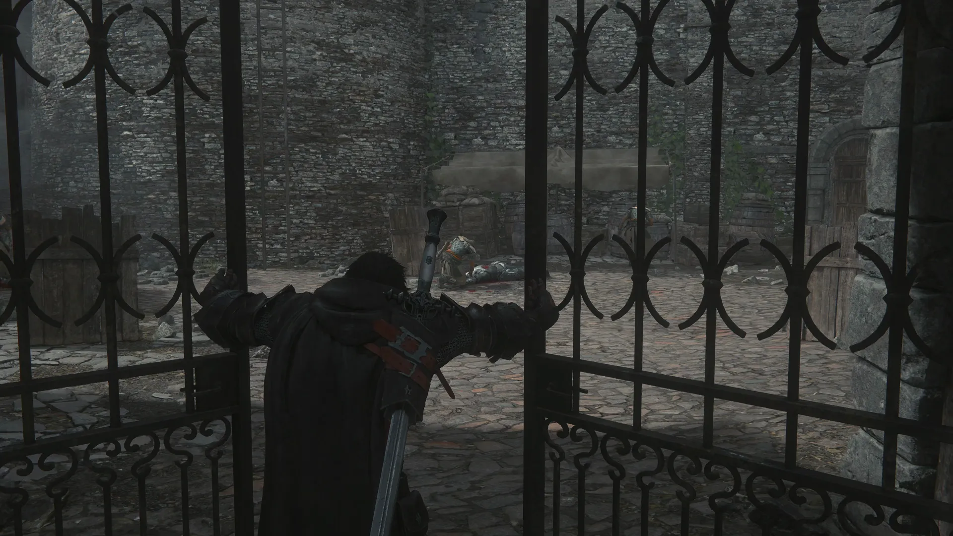 Clive opening up one of the chain gates