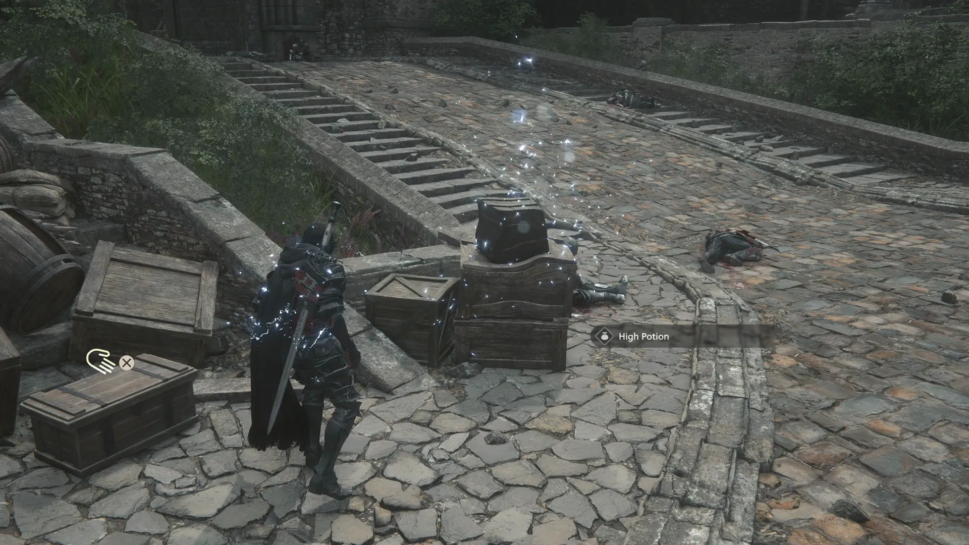 Reaching another treasure coffer that contains the Will of Lightning (Pile Drive)