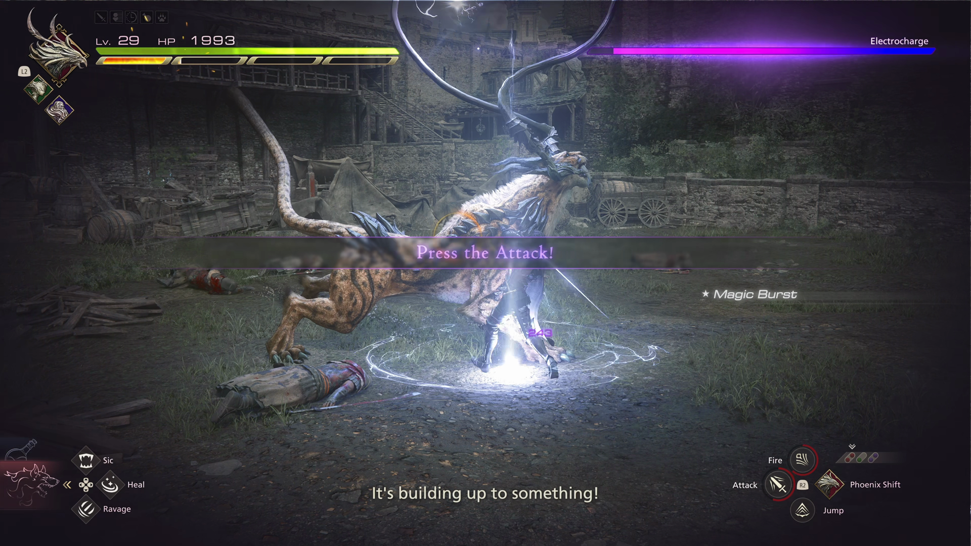 Coeurl using its Electrocharge attack
