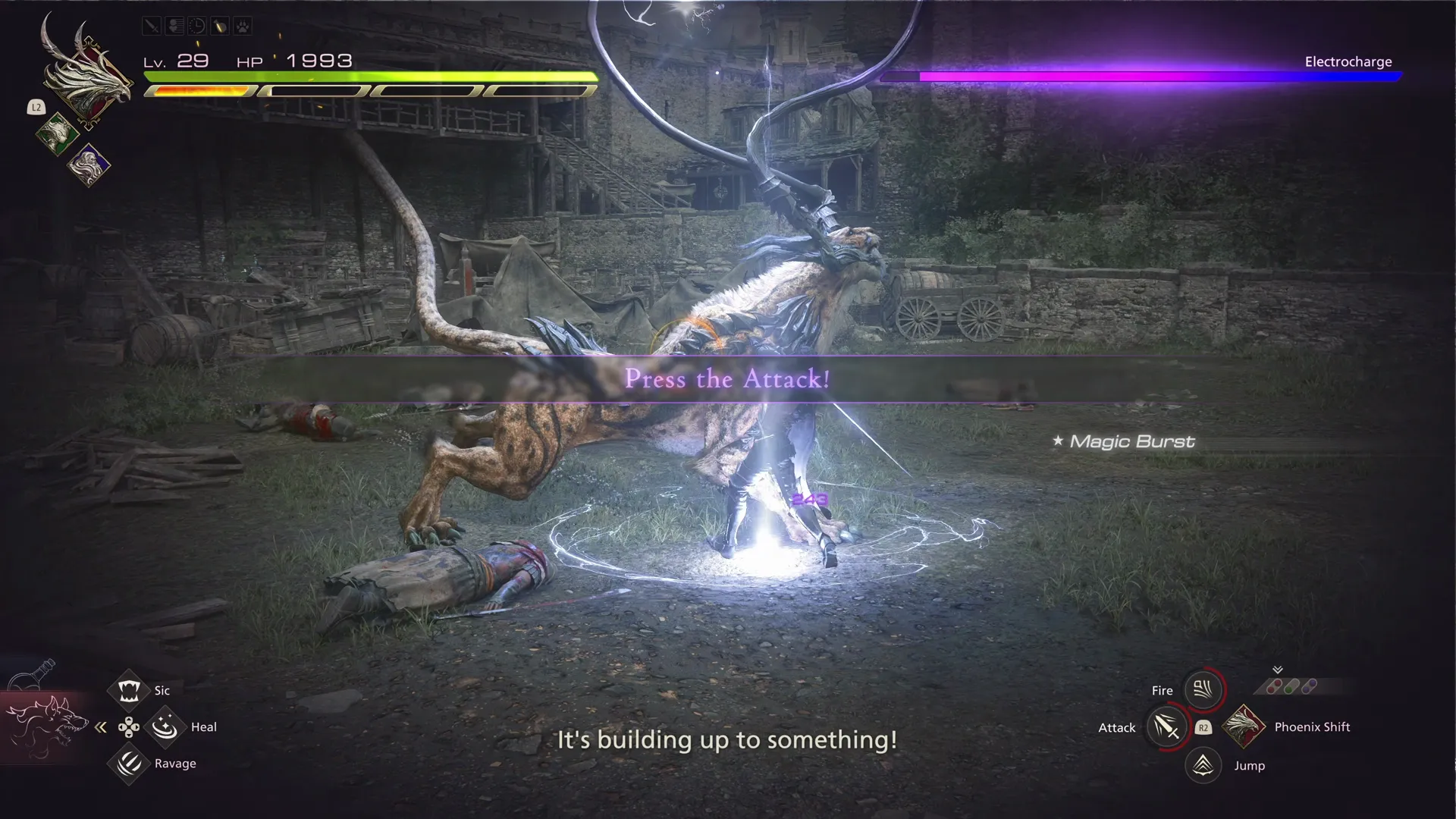 Coeurl using its Electrocharge attack