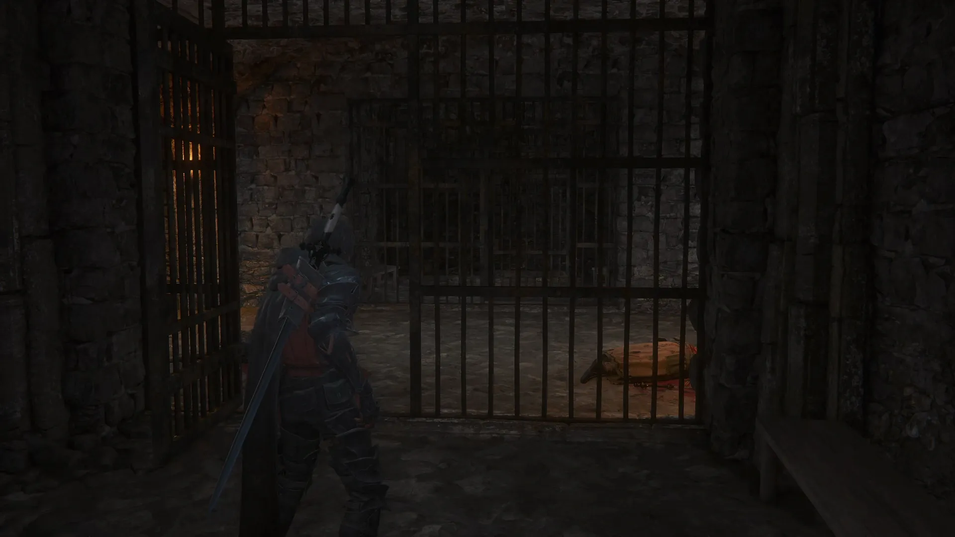 Clive breaks out of one of the prison stalls