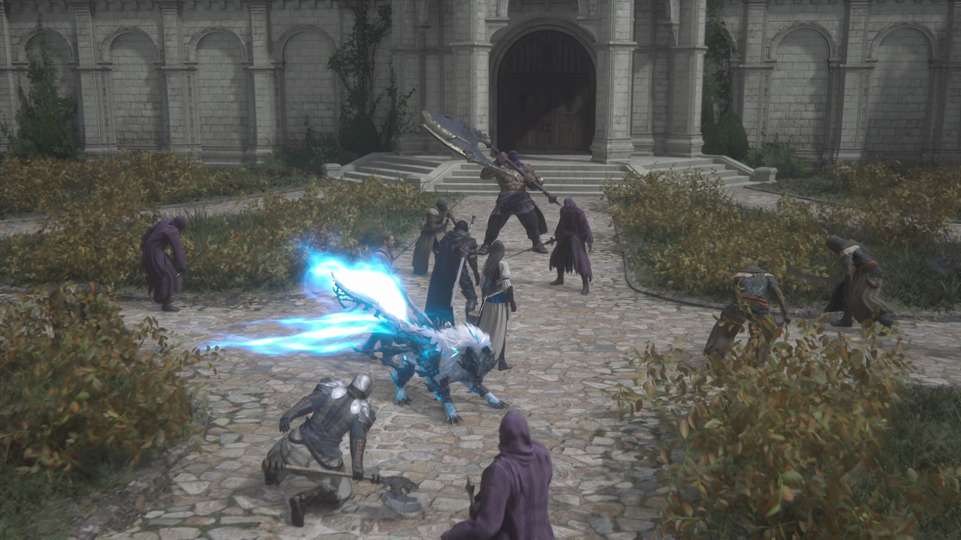 The soldiers closing in around Clive, Jill, and a semi-prime Torgal