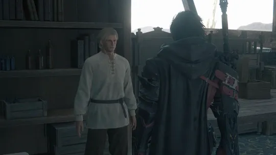 Accepting the Do No Harm Optional Quest from Rodrigue in the infirmary of the Hideaway