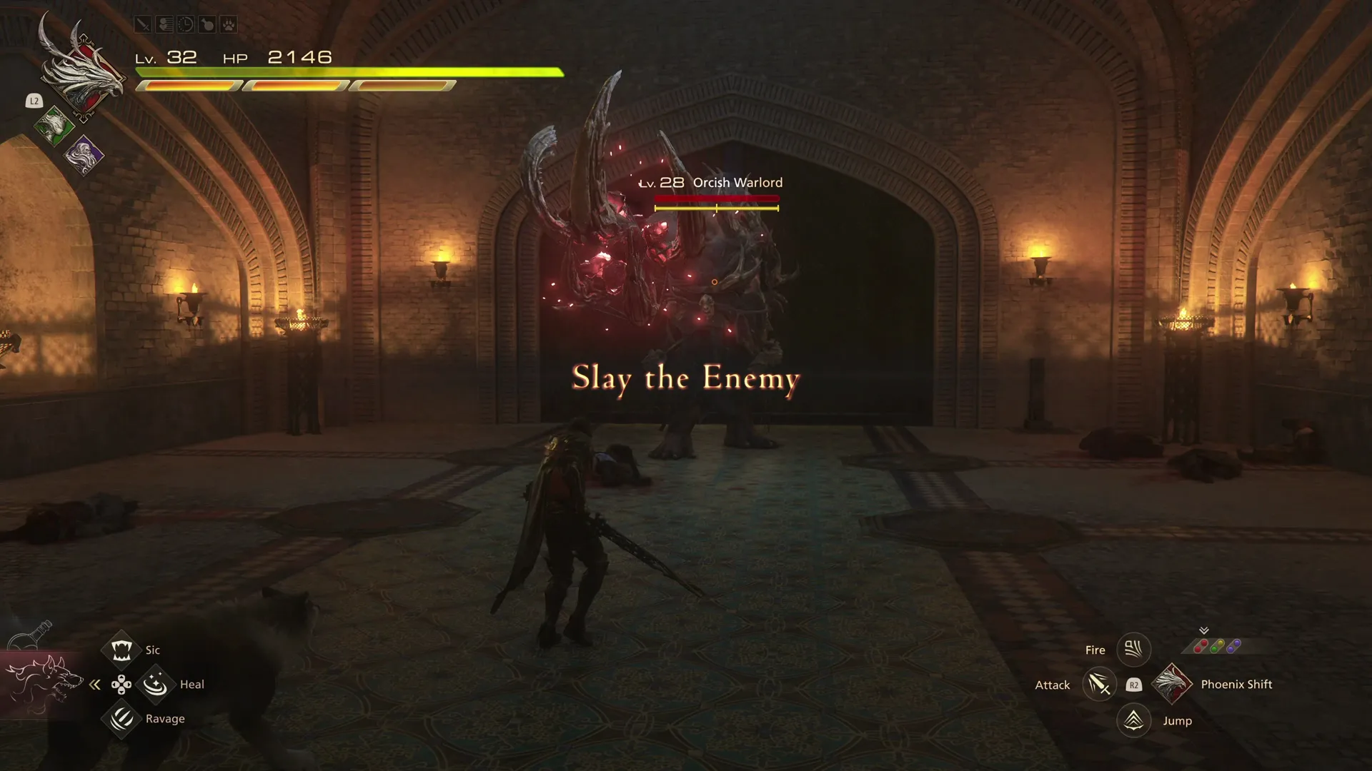 Battle against the Orcish Warlord