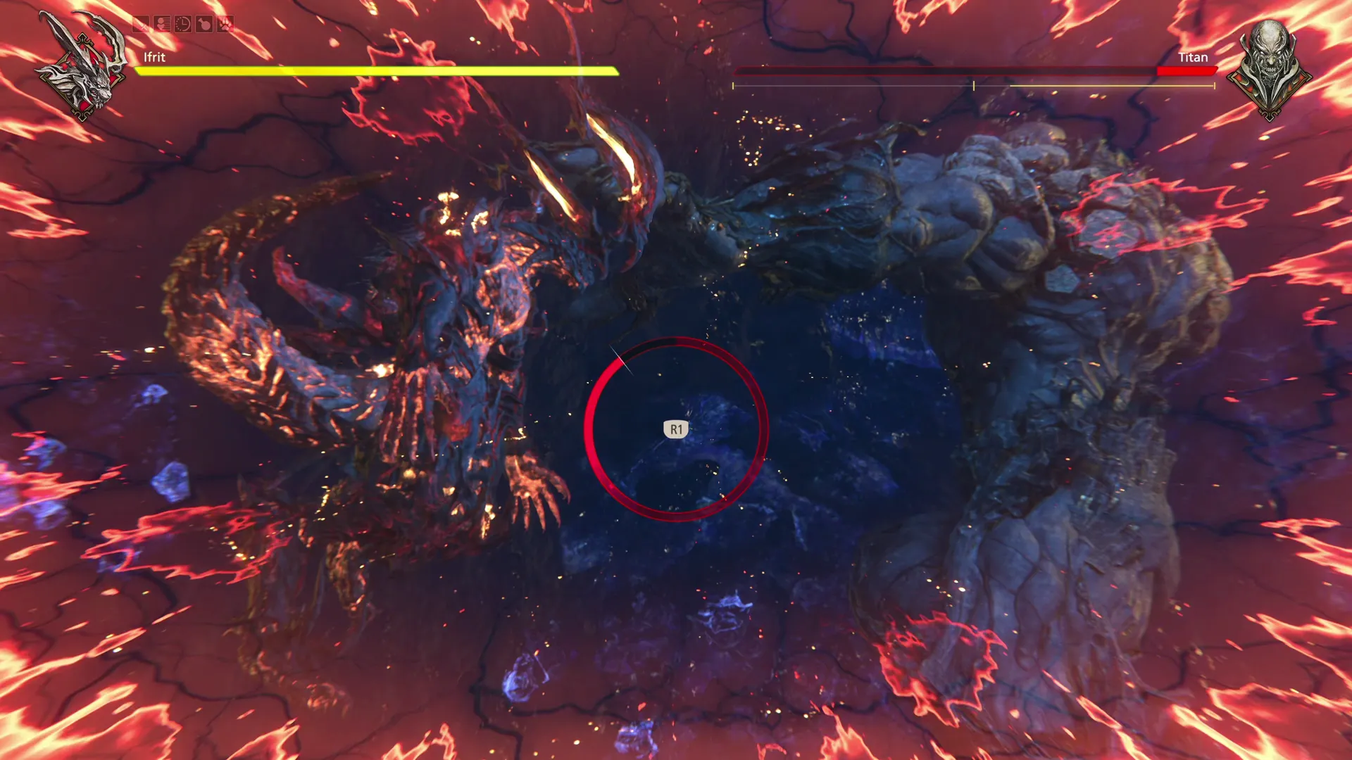 Pressing R1 for a cinematic dodge