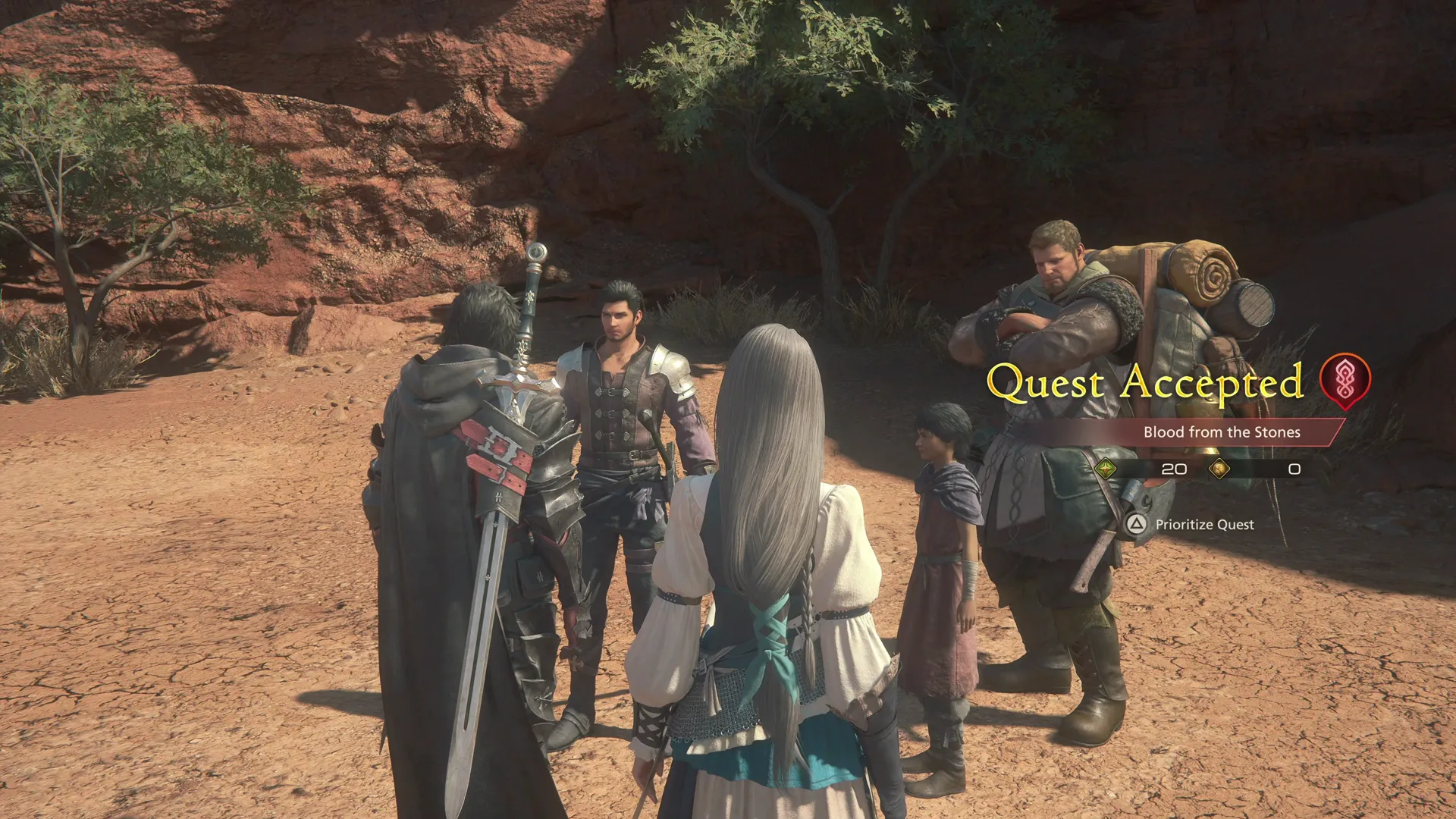 Accepting the Blood from the Stone Main Scenario Subquest